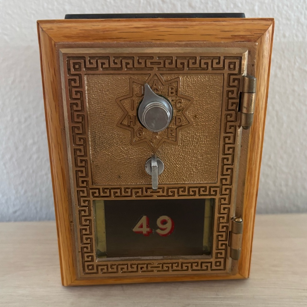 Post Office Mail Box Bank Antique #49